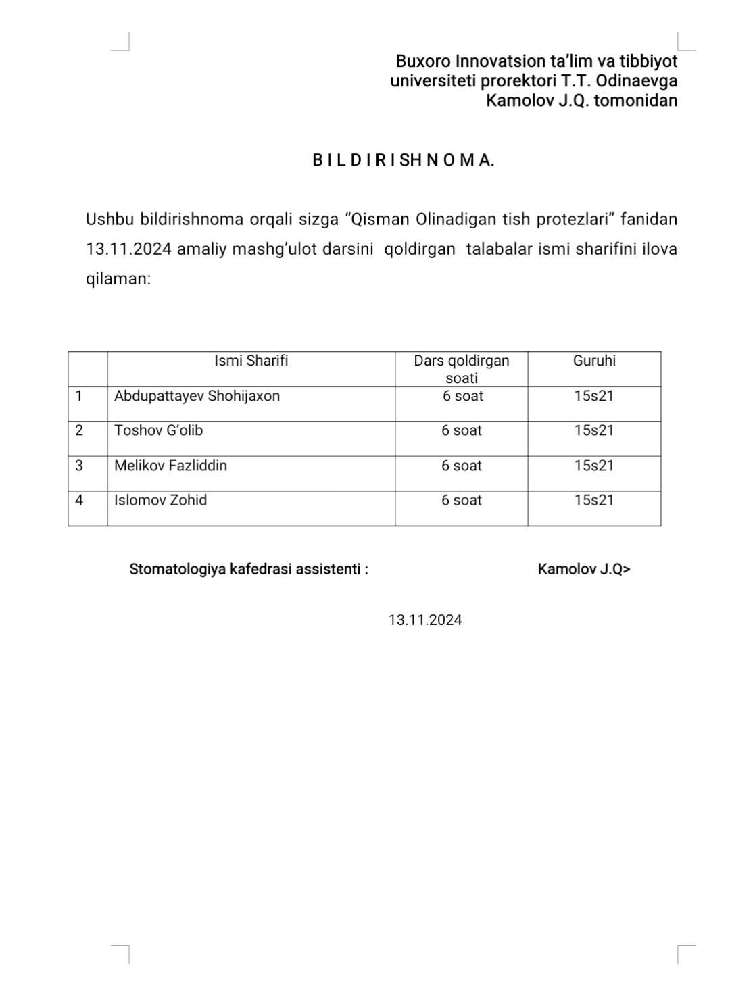 Bildirishnoma