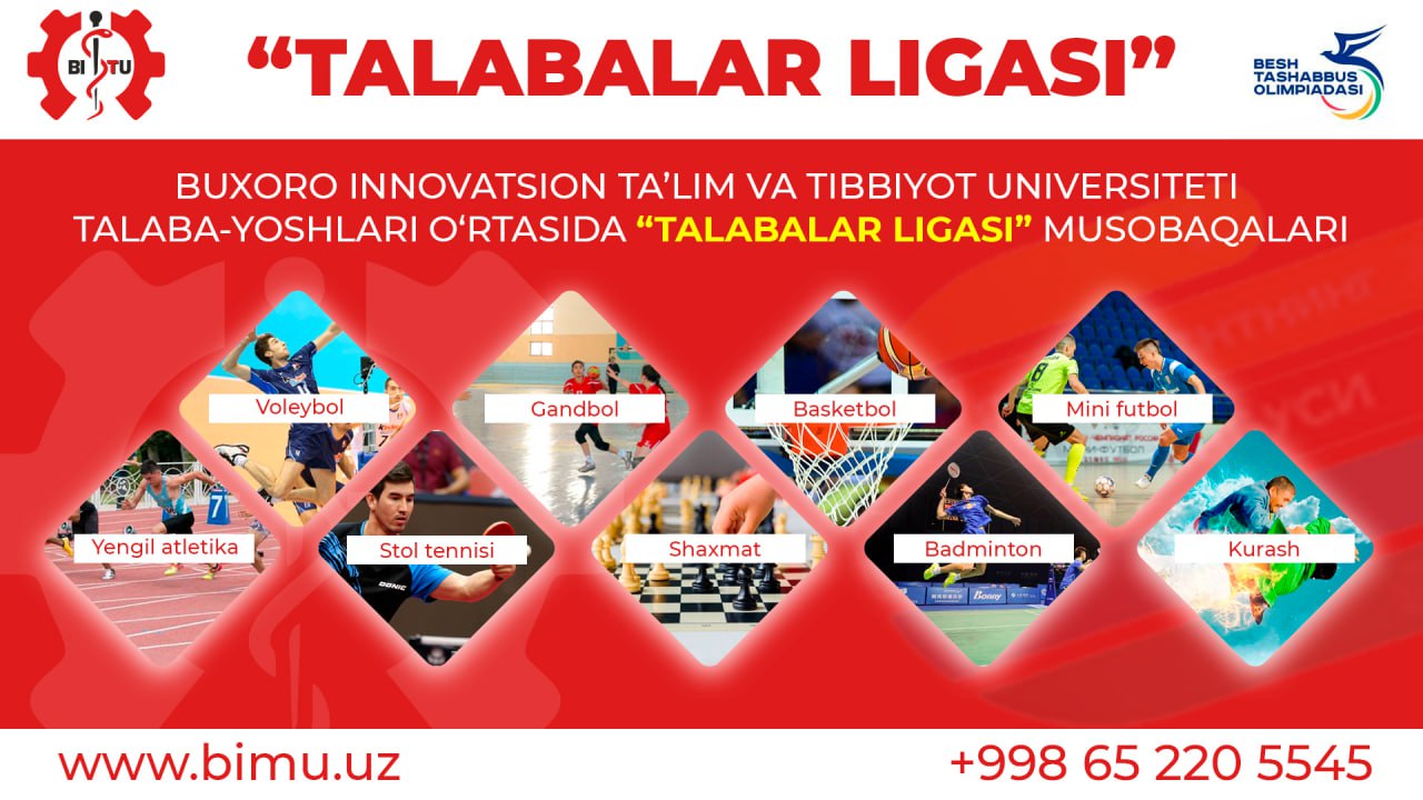 "TALABALAR LIGASI VA BESH TASHABBUS" sport musobaqasi