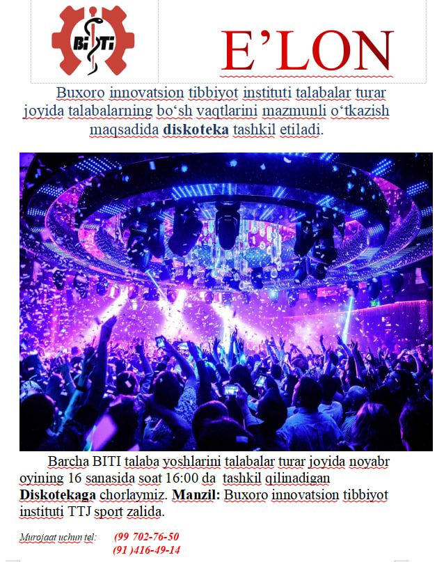 BITI TTJda "BITI PARTY" ko'ngilochar tadbir o'tkazildi.