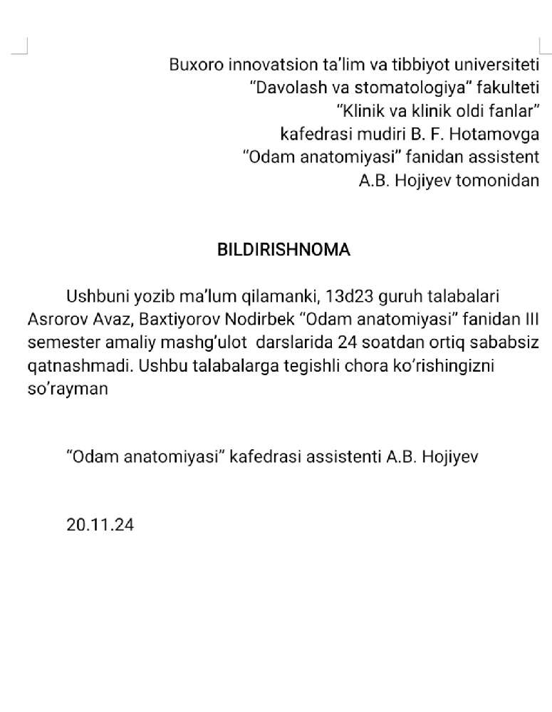 Bildirishnoma 