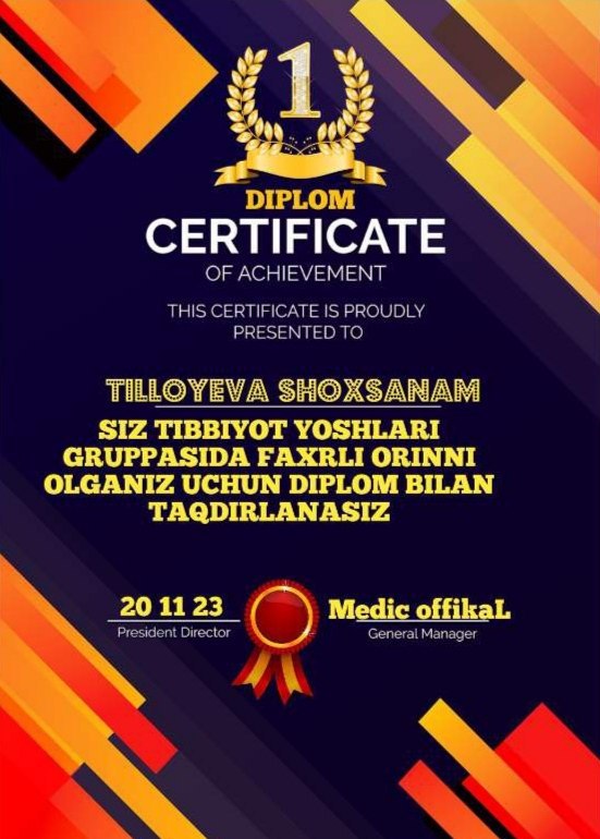 Tibbiyot yoshlari respublika telegram gruppasida SHAXMAT musobaqasi