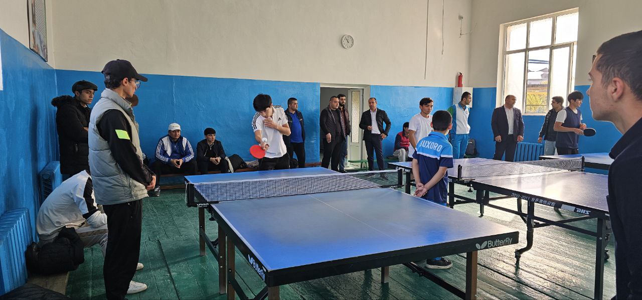 "Besh tashabbus olimpiadasi" doirasida sportning STOL TENNISI turi bo'yicha Viloyat bosqichi